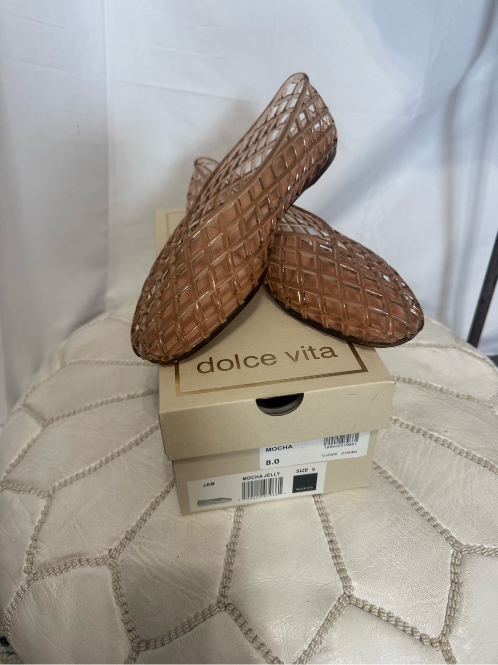 Dolce Vita Mocha Woven Jelly Slip-On Flats